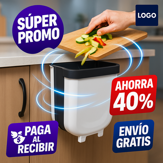Cubo de basura plegable
