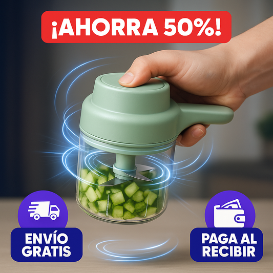 Cortador de Verduras Eléctrico 4 en 1